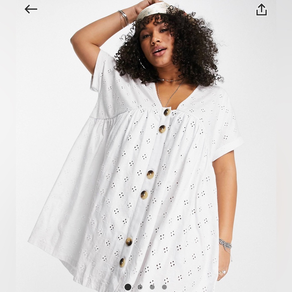 WHITE ASOS DRESS BARELY WORN